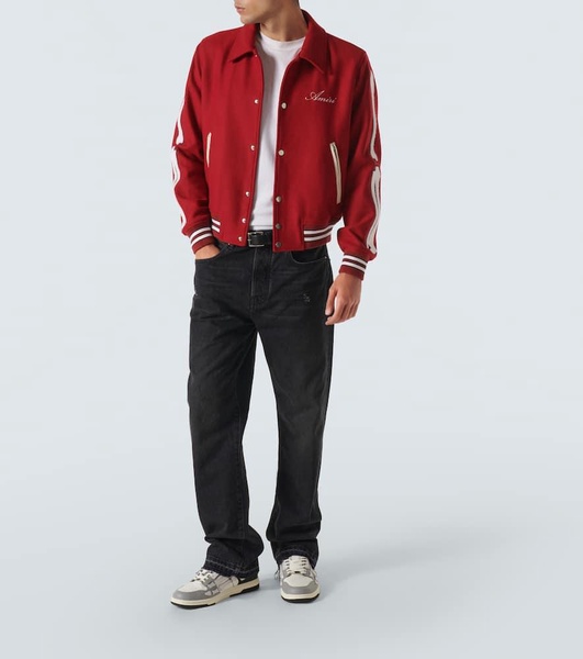 Bones wool-blend varsity jacket