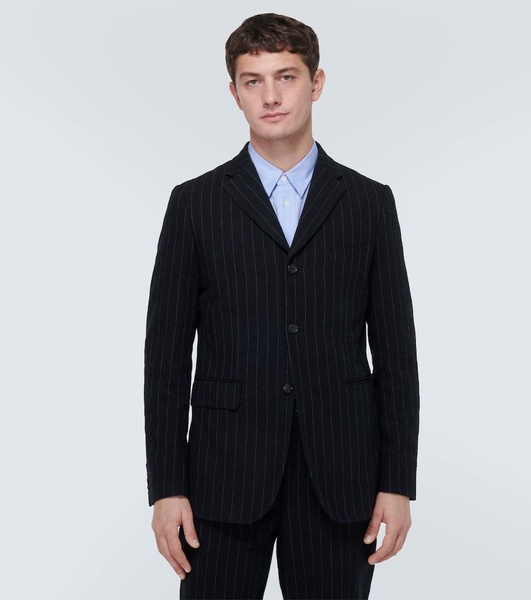 Chalk striped single-breasted blazer