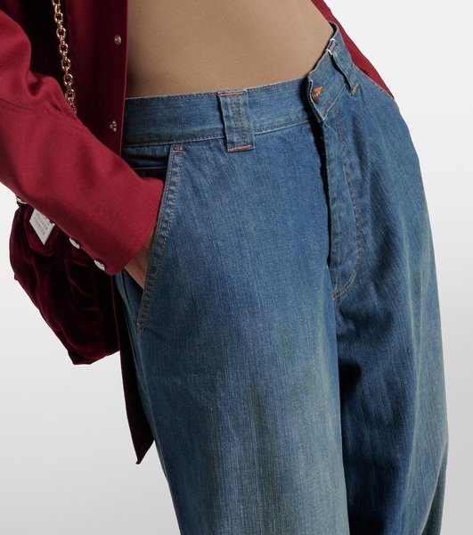 Americana mid-rise wide-leg jeans