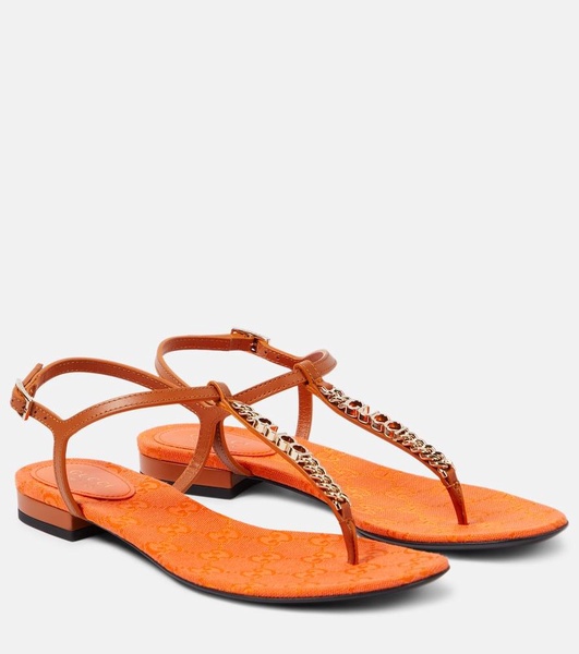 Gucci Signoria leather thong sandals