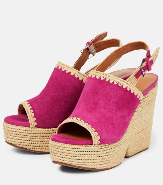 Damya suede wedge sandals