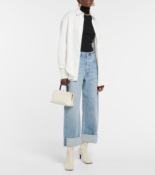 Ayla mid-rise cropped wide-leg jeans