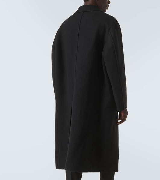 Double-breasted oversized wool coat