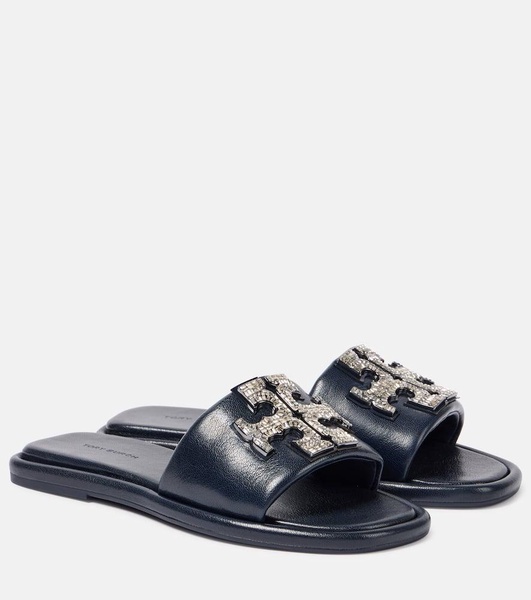 Double T Deco Sport leather slides