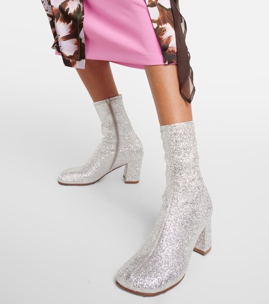 Glitter ankle boots