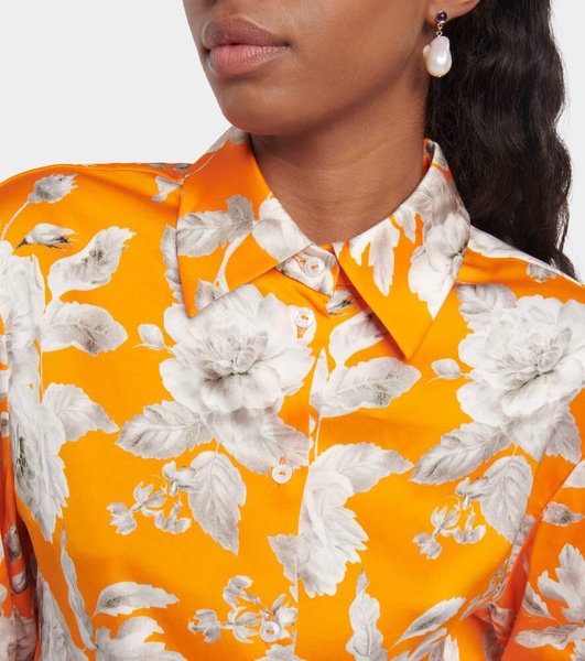 Lillia floral satin blouse