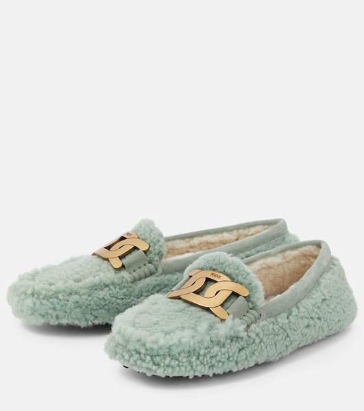 Gommino shearling loafers