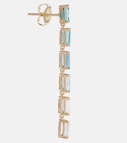 Dawn 14kt yellow gold earrings with topaz