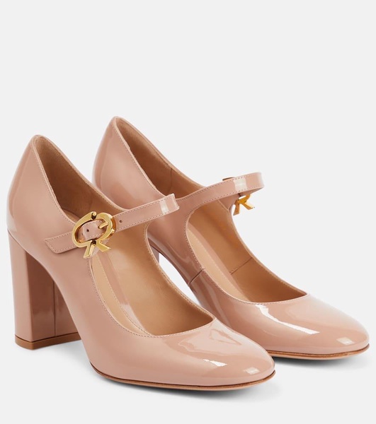 Mary Ribbon patent leather pumps