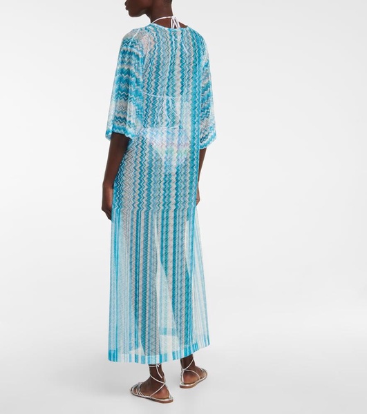 Zig-zag knit kaftan