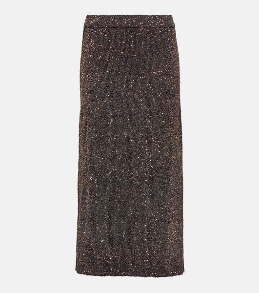 Milos metallic knit maxi skirt