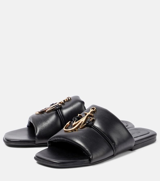 Anchor leather sandals