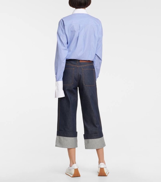 High-rise cropped jeans