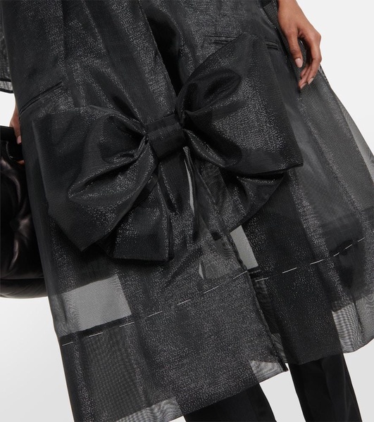 Bow-detail coat