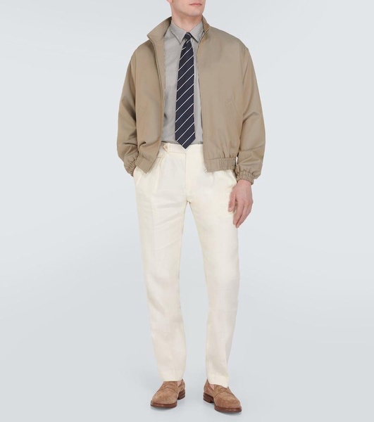 Linen straight pants