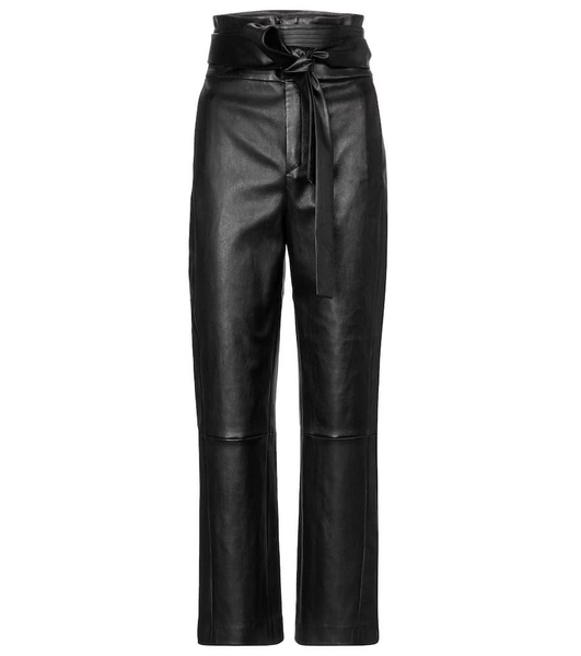 Katousha belted leather pants