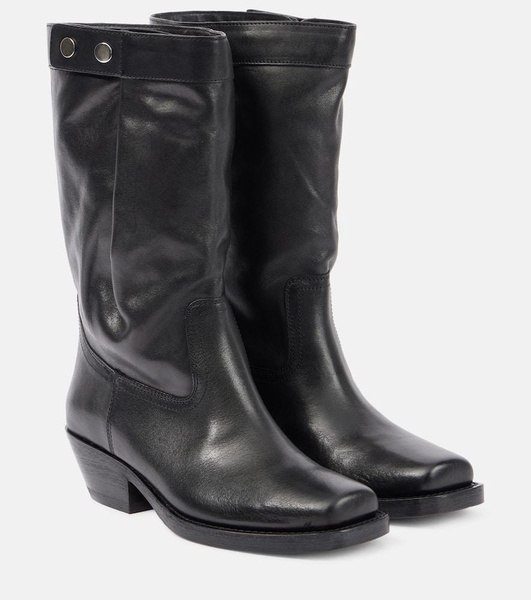 Ademe leather cowboy boots