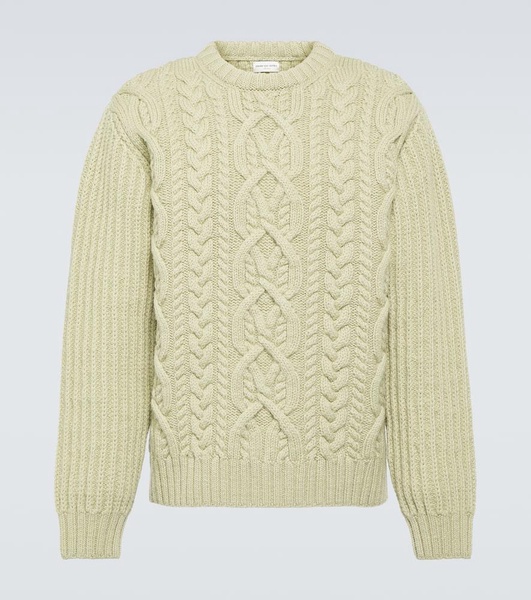 Cable-knit wool sweater