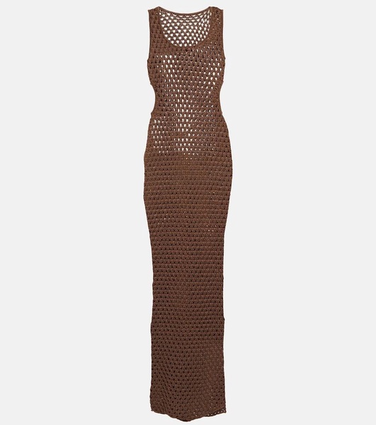 Aline cutout crochet midi dress