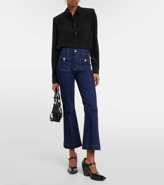 Carson cropped flared jeans