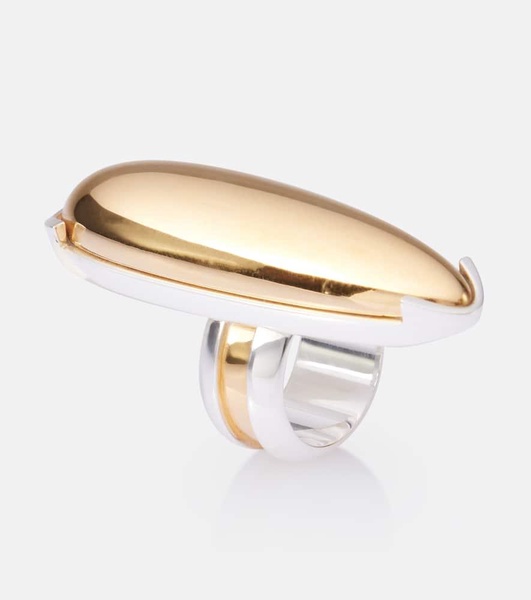 Ellipse Large 18kt gold-plated sterling silver ring