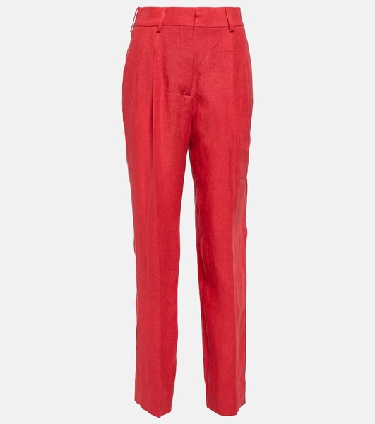 Banker high-rise straight pants