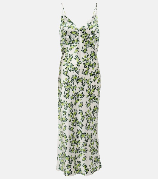 Trinny floral silk satin slip dress