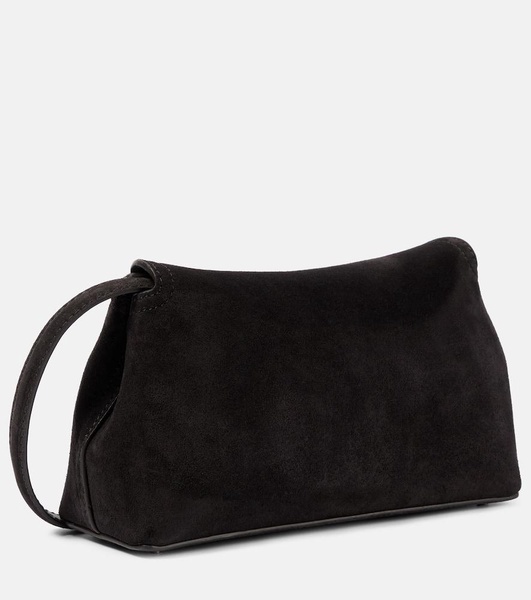 T-Lock suede clutch