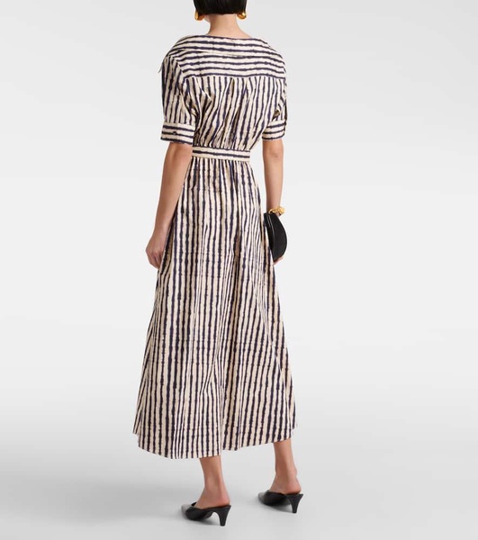 Lydia off-shoulder cotton-blend midi dress