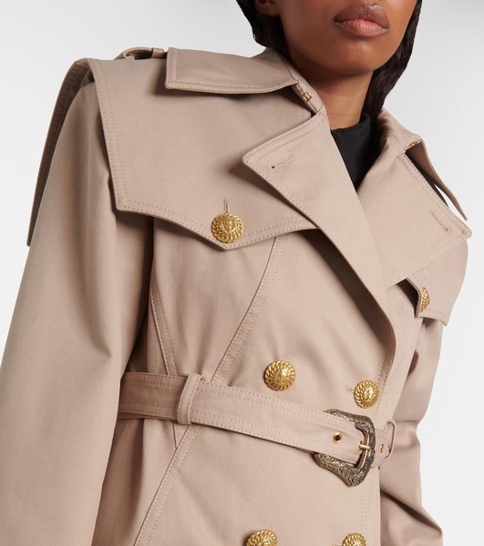 Cotton twill trench coat