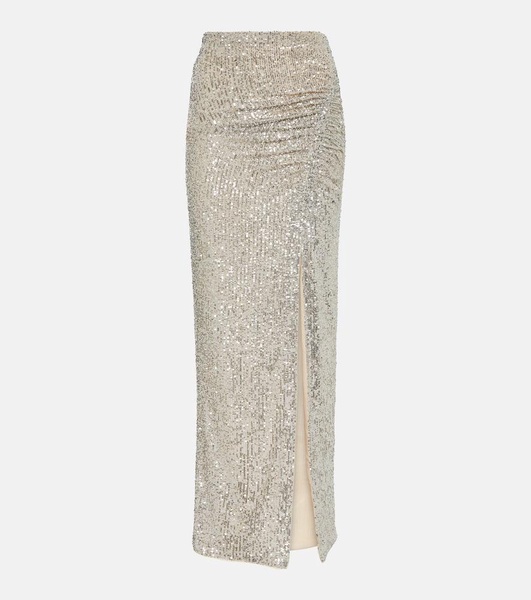 Sequined high-rise maxi skirt