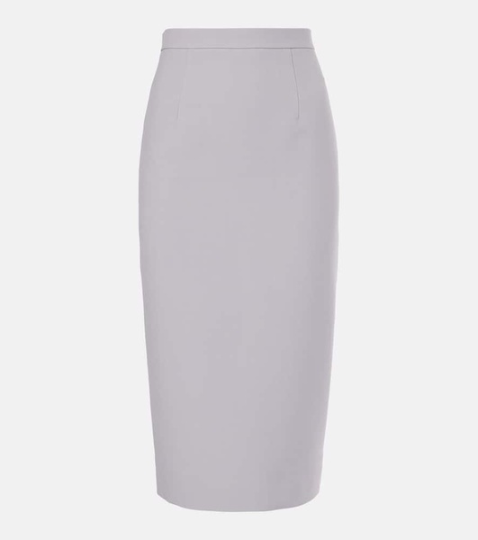 Crepe midi skirt