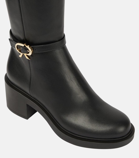 Ribbon Dumont leather knee-high boots