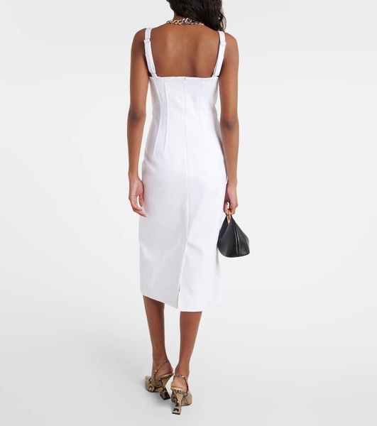 Cotton bustier midi dress