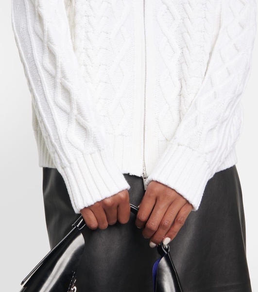 White Label cable-knit wool cardigan