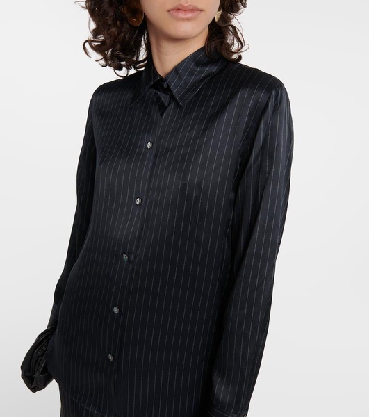 Pinstripe silk shirt