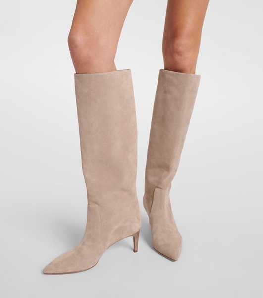 Suede knee-high boots