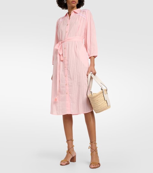 Cressida belted cotton shirt dress