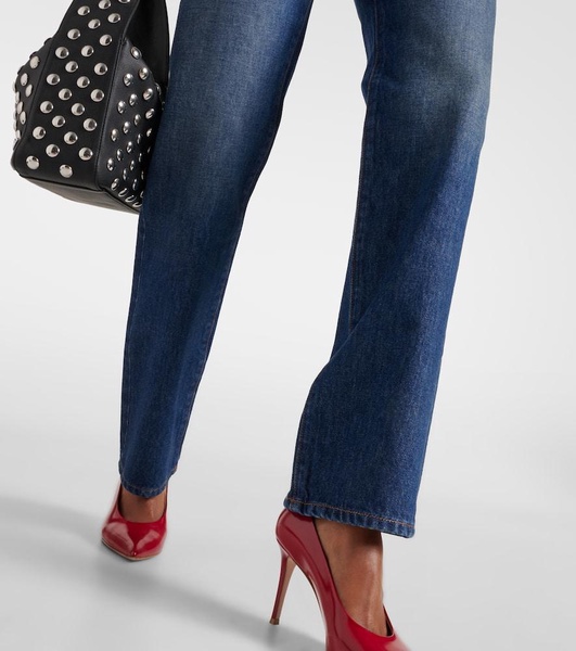 Low-rise straight jeans