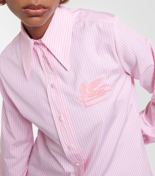 Logo striped cotton shirt