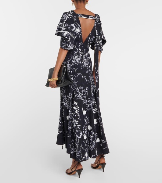 Floral cady midi dress