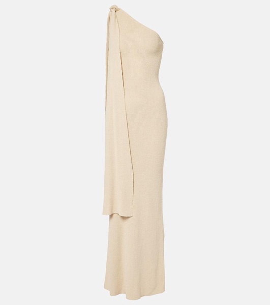 Dara one-shoulder draped maxi dress