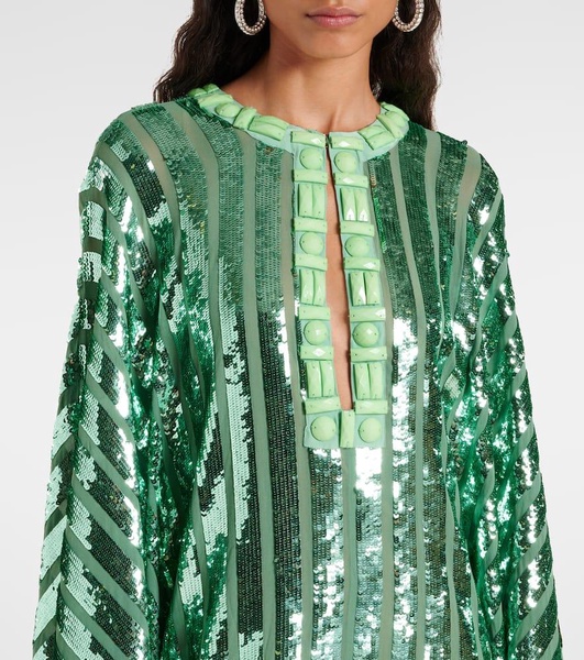 Embellished sequined tunic