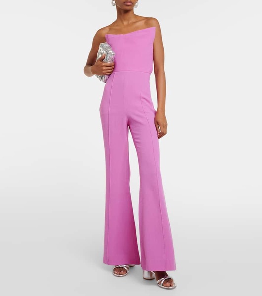 Asymmetric wool jumpsuit