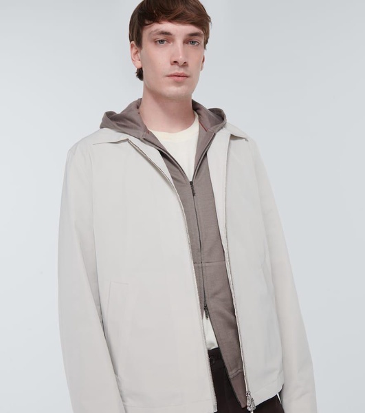 Cairns cotton and linen hoodie