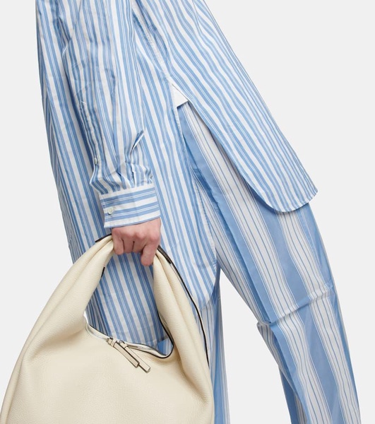 Striped cotton and silk shirt