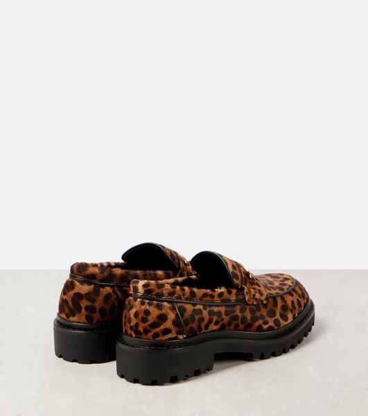 Frezza leopard-print calf hair loafers