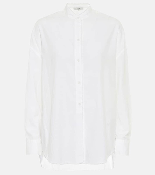 Cotton-blend poplin shirt