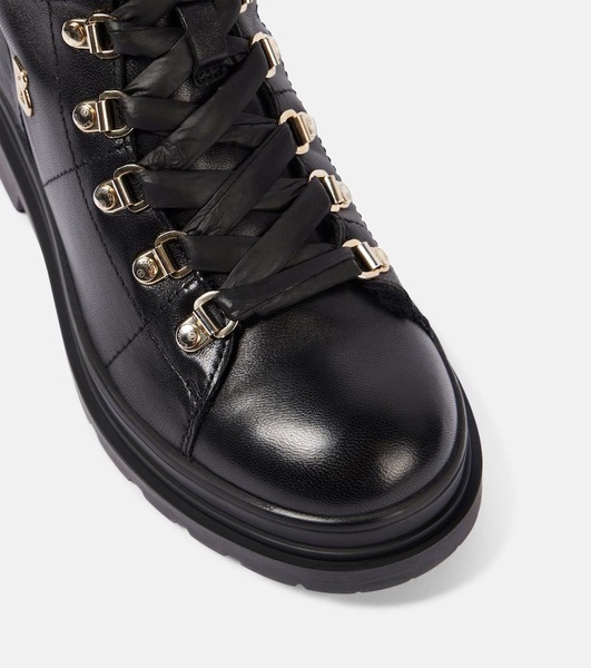 St. Moritz leather lace-up boots