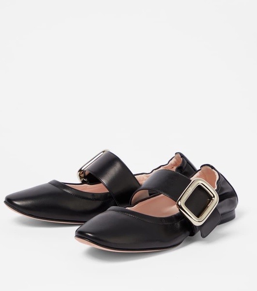 Soft Choc Babies leather ballet flats